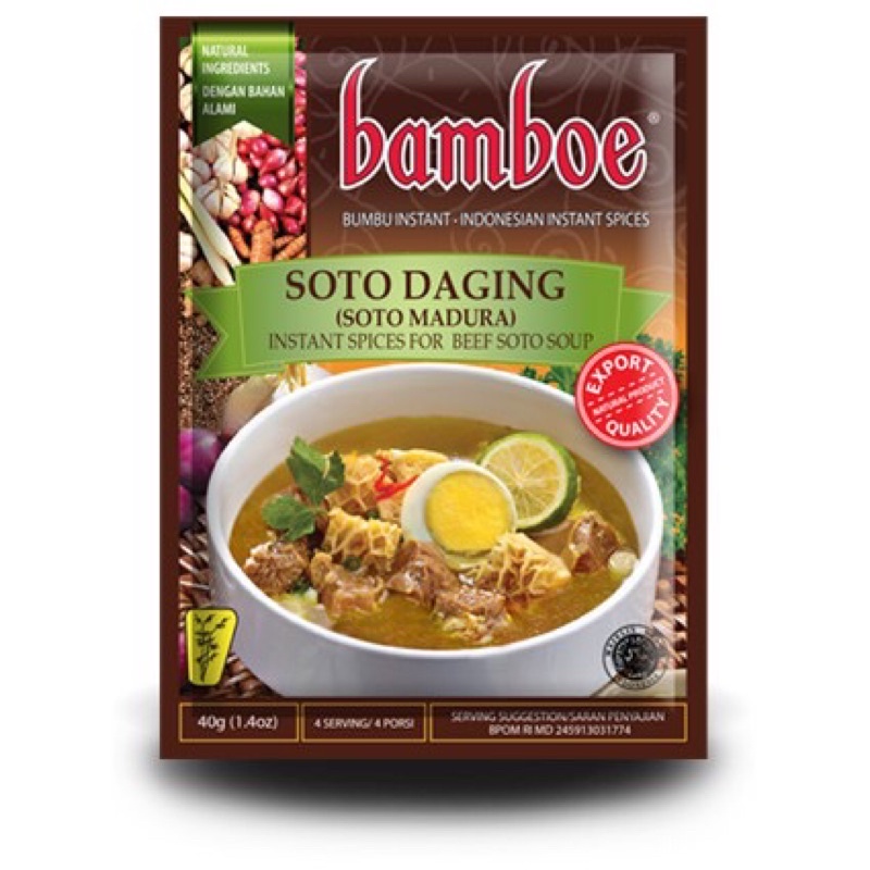 

Bamboe Bumbu Soto Daging / Soto Madura - 40g