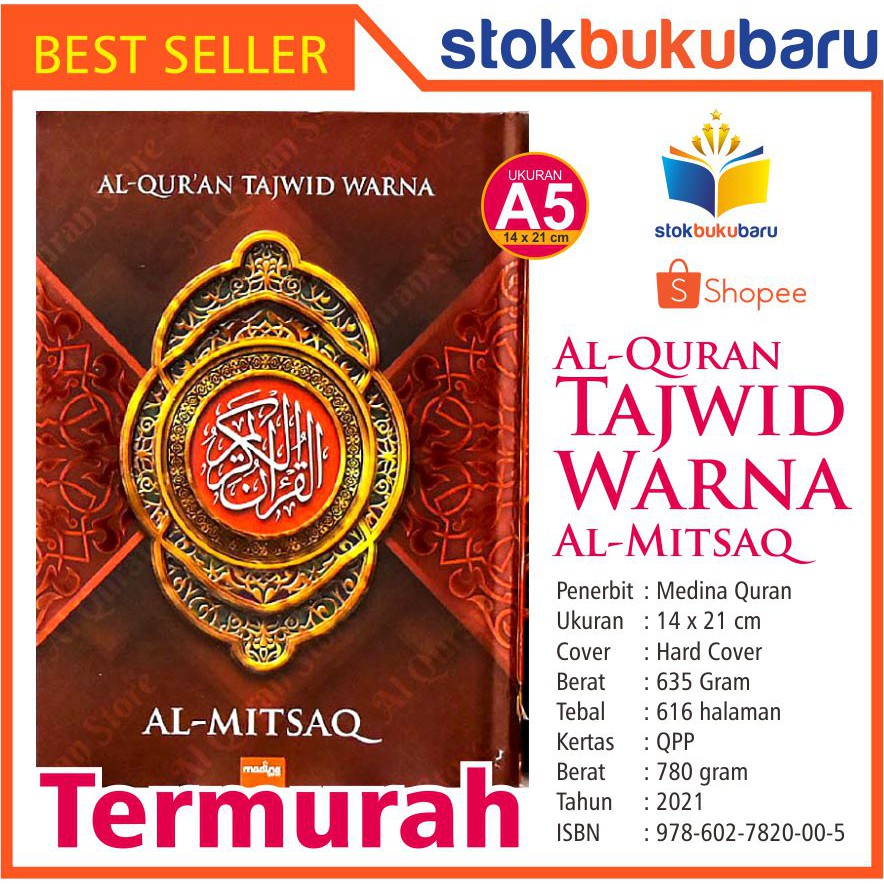 

Al-Quran Tajwid Warna Tanpa Terjemah Al-Mitsaq Ukuran A5