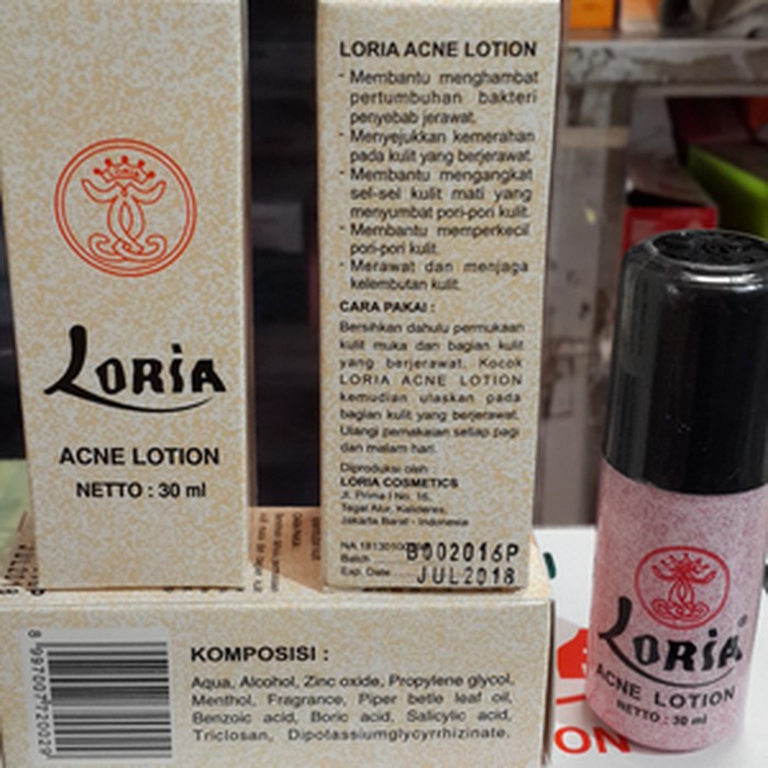 Loria acne lotion ampuh mengobati Jerawat