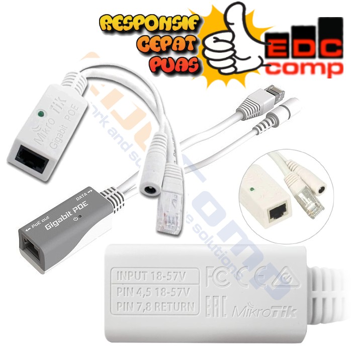 Mikrotik RBGPOE MikroTik Gigabit PoE adapter | Mikrotik POE Gigabit