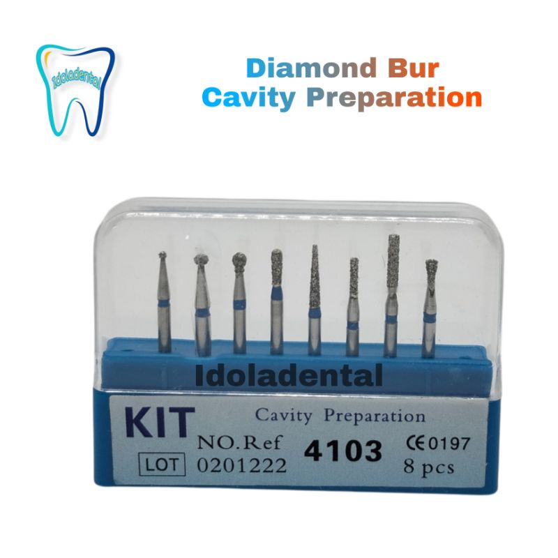 Dental Diamond Bur Preparasi cavity Gigi