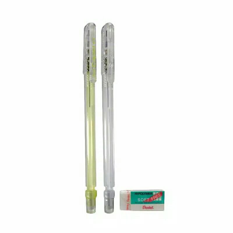 

Pensil Mekanik Pentel Caplet 0.5 Mm Set 2 Pcs + Penghapus