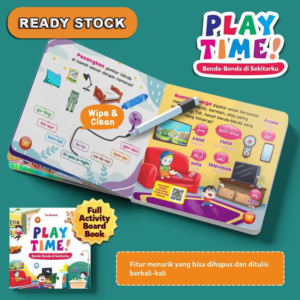 Buku Anak Play Time edisi Benda-Benda Di Sekitar Kita (Ziyad Books)