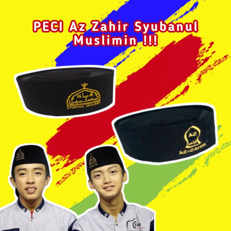 Peci Hitam Az Zahir Syubanul Muslimin Terbaru Kwalitas Premium Murah Kopiah Peci Songkok Az Zahir
