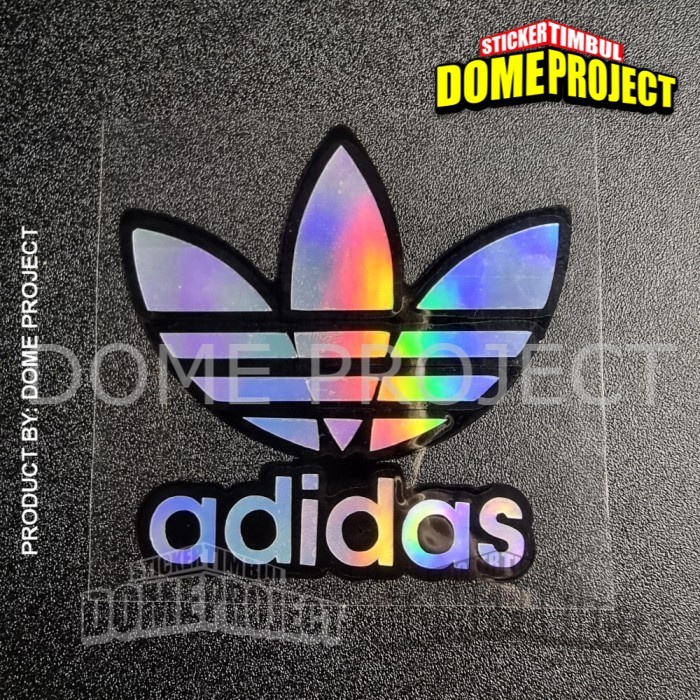 STIKER CUTTING ADIDAS DECAL HOLOGRAM AKSESORIS BODY MOTOR STICKER AESTHETIC DEKORASI OTOMOTIF