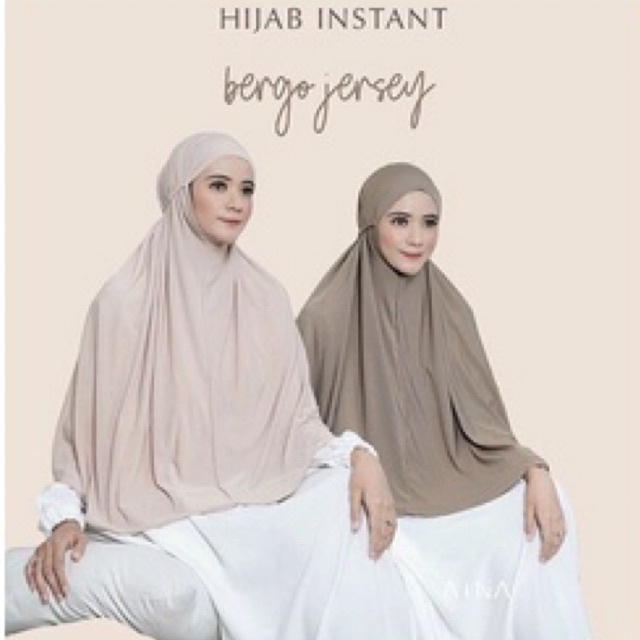 JILBAB BERGO INSTAN JERSEY XL / HIJAB TALI NON PET