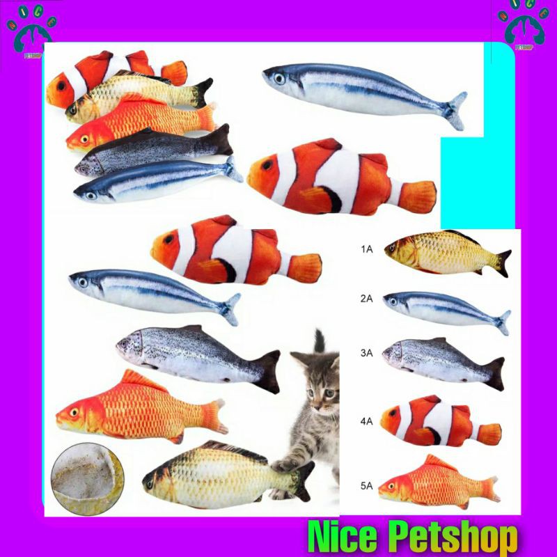 Mainan Kucing  Ikan Catnip / pet toy