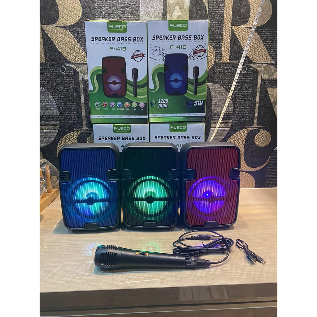 SPEAKER BLUETOOTH LED FLECO F418 /F416