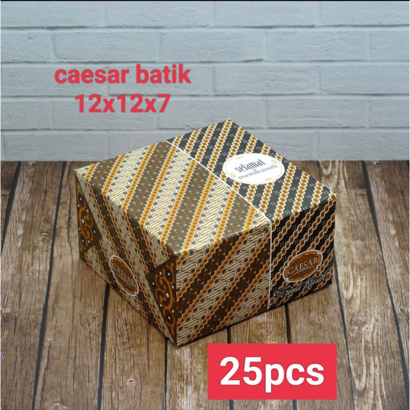 dus kue snack box caesar batik 12x12x7 isi 25pcs