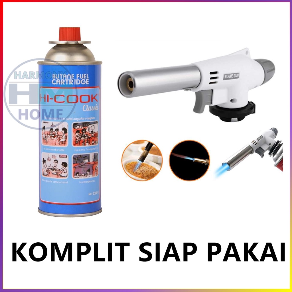 [PROMO]Paket Gas Torch Multi Purpose Dengan Gas Hi Cook Portable Siap Pakai