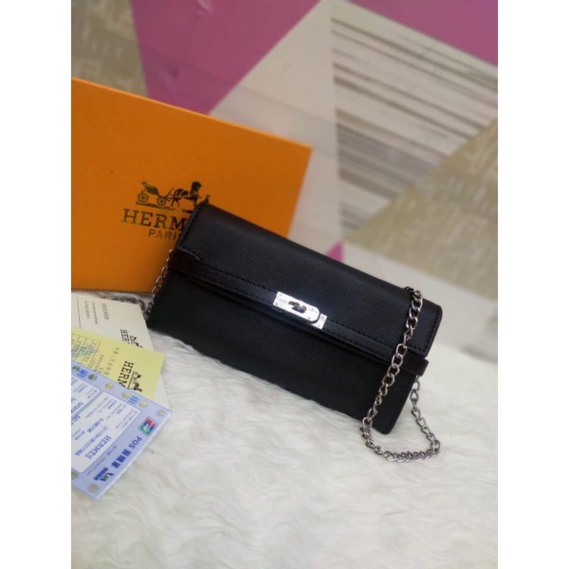 Dompet Panjang Long Kelly H Rantai Free Box