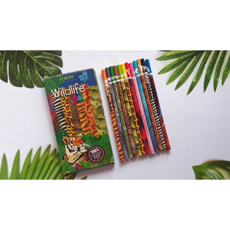 

Sale! Pensil Warna OBON WILDLIFE 12 Warna 12 Wild Colour Pencils