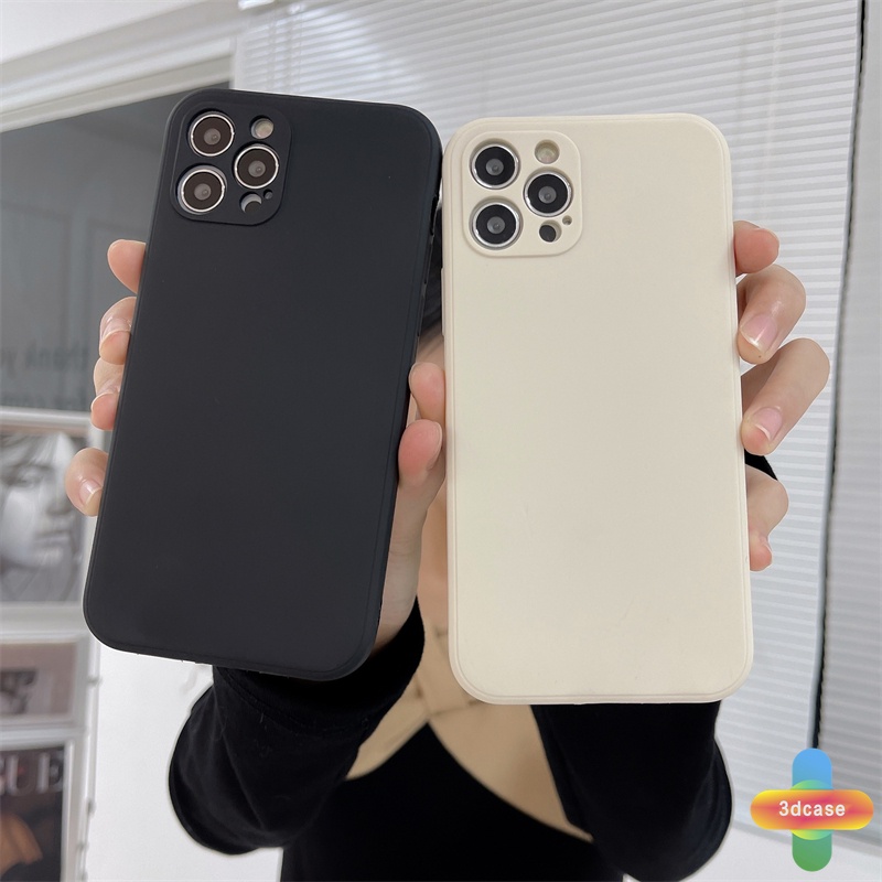 Casing Soft Tpu Infinix Hot 10 Play Hot 10 10t 10s 10i S4 9 Pro 11 Plus Hot 9 11 Play 11 11S NFC Infinix Smart 4 5 Pro 3 Plus Infinix Note 8 10 Tencno Spark 5 PRO A54 A15 A9 A5 Straight Edge Solid Color Phone Case