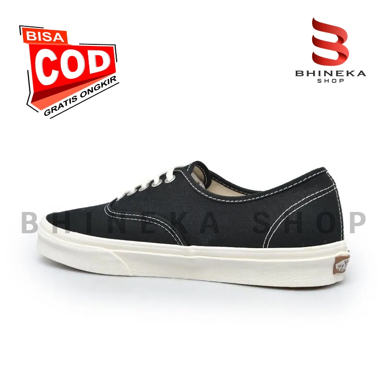 Free Kaos Kaki Sneaker Sepatu Vans Authentic Black White