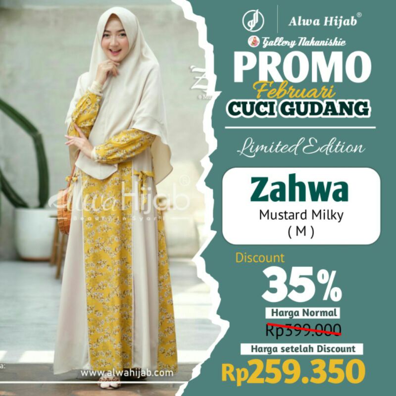 GAMIS ZAHWA ALWA HIJAB BAHAN WOLLYCREPE CALTRY GAMIS MOTIF SYARI GAMIS SET KHIMAR INSTAN SYARI GAMIS