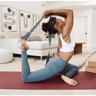 Yoga Strap Lacing Two-color Stretching Belt Tali Yoga Olahraga 4563