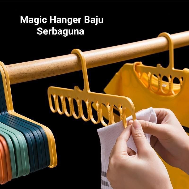 Gantungan Baju Hemat Tempat 9 Slot Magic Hanger Multifunctional Non Slip