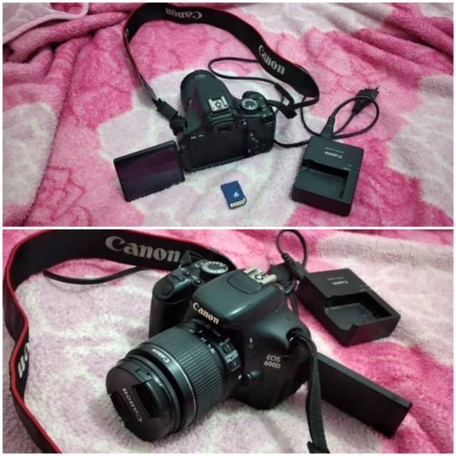 Kamera DSLR Canon EOS 600D Lensa Kit 18-55mm Bekas Bonus Memory Card