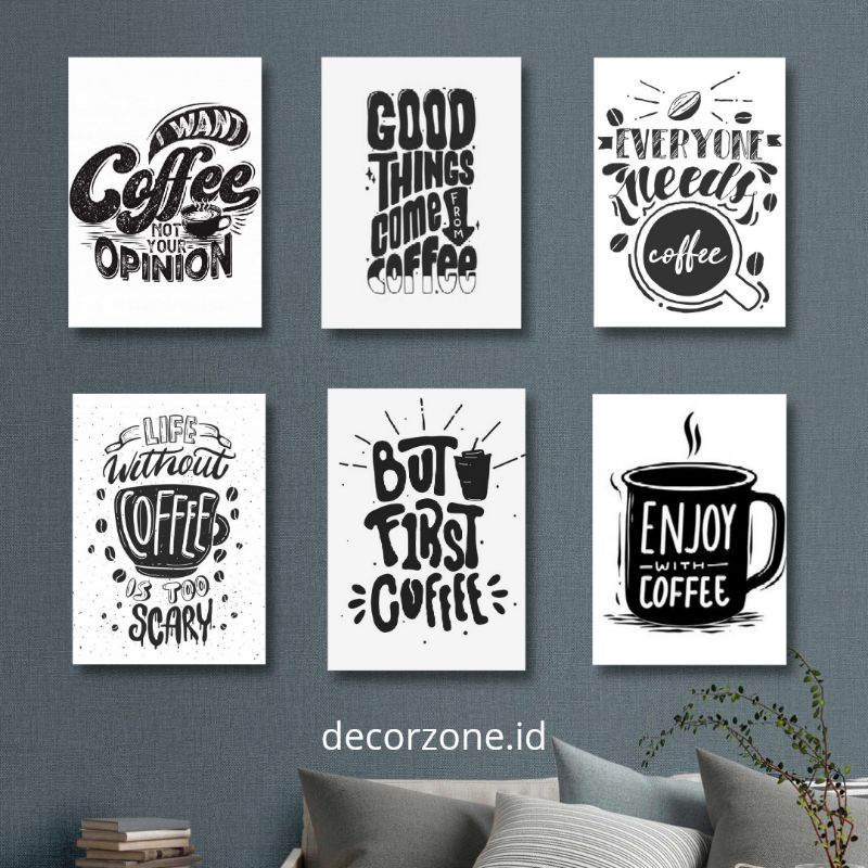 Hiasan Dinding Cafe Quotes Coffe Wall Decor