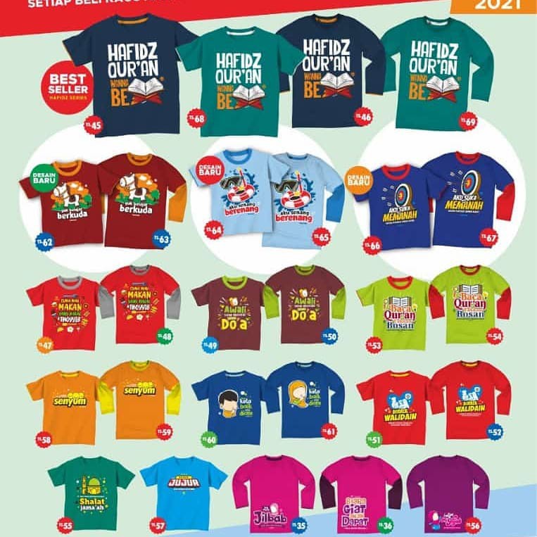 Tsabat Kids_Kaos Couple Anak Muslim Laki & Perempuan