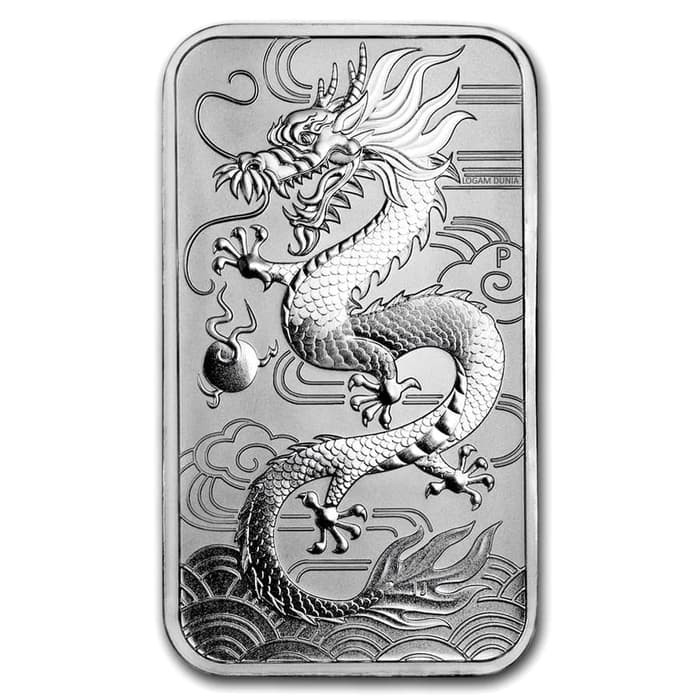 Koin Perak 2018 Australia 1 oz Dragon Bar Silver