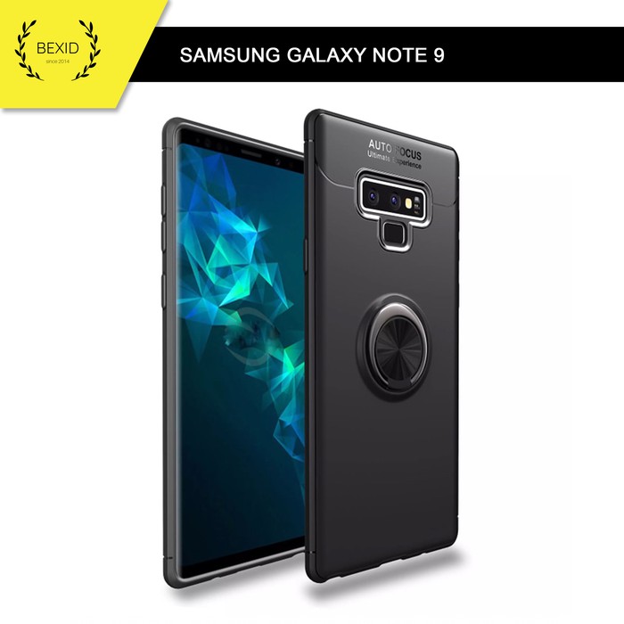 Samsung Galaxy Note 9 Metal Ring Bracket Silicone TPU Back Cover Case