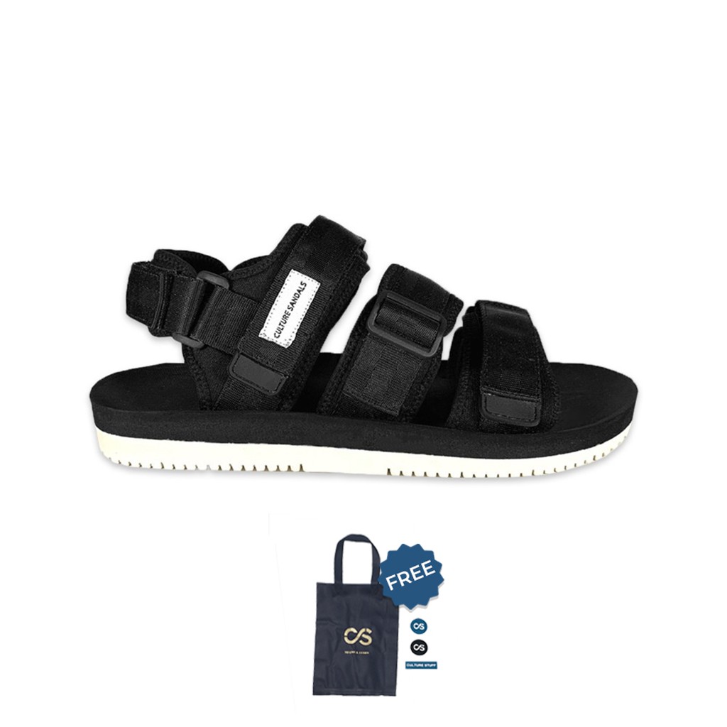 Culture Stuff Subi Kato Black Sepatu  Sandal  Sandal  