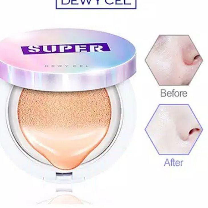 Dijual Murah  READY STOCK Cushion DEWYCEL Super coverage foundation wajah MULUS GLOWING make up k