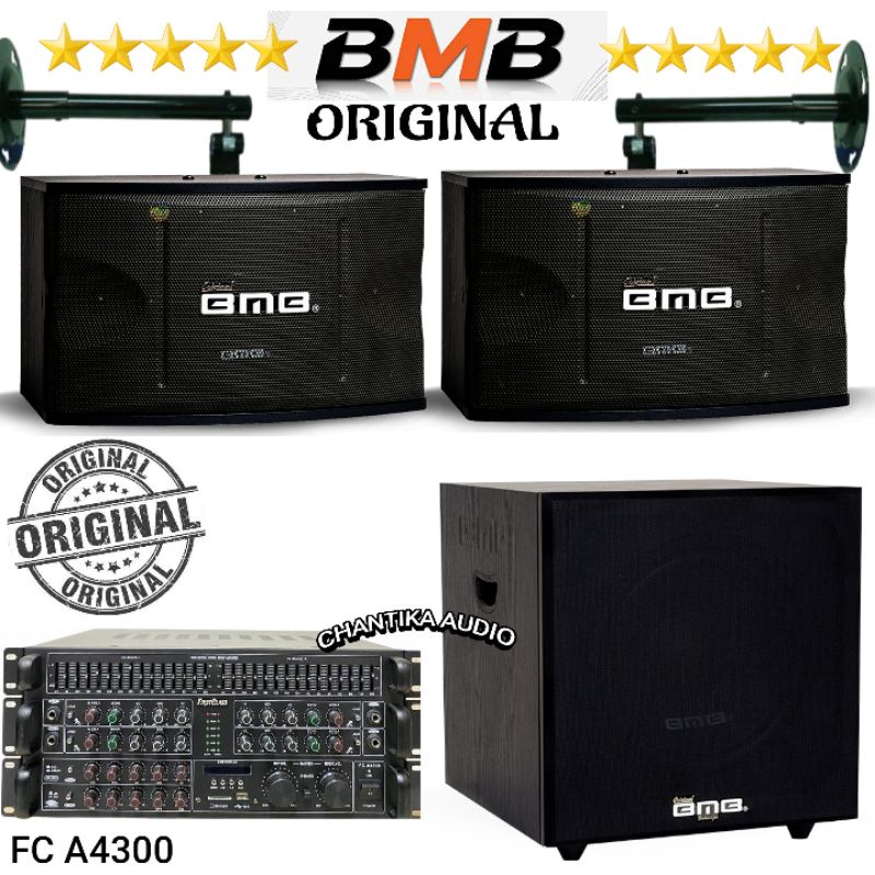 Paket speaker Bmb 10 Inch Subwoofer Bmb 12 Amplifier Mixing Equalizer Original