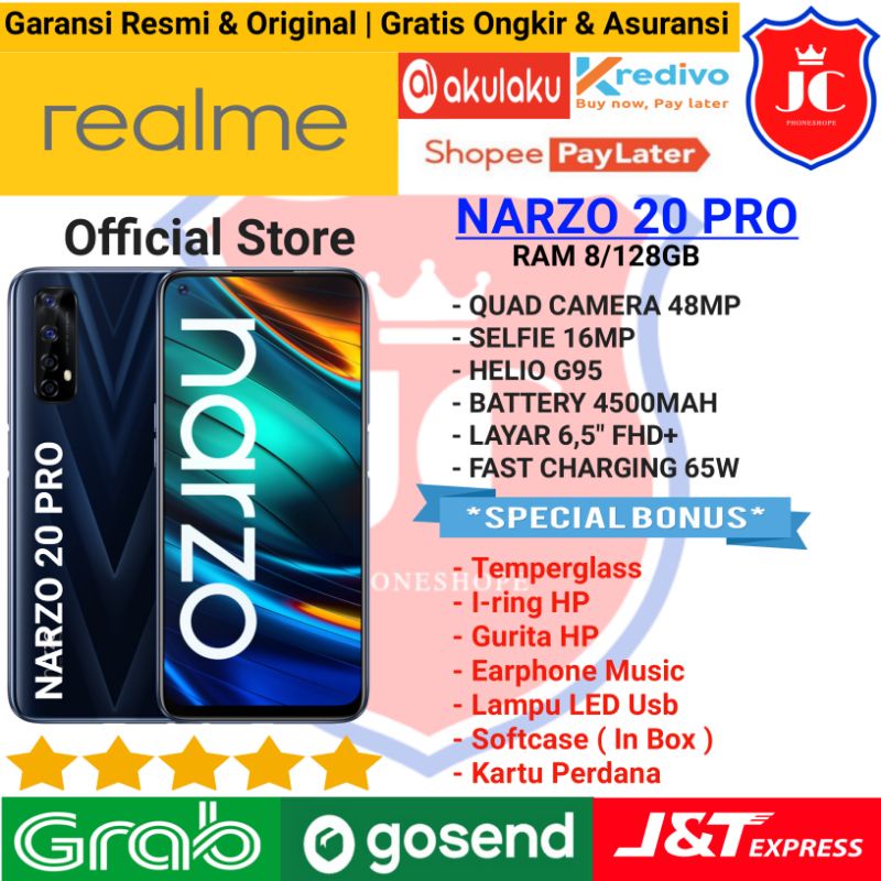 REALME NARZO 20 PRO RAM 8/128GB GARANSI RESMI - BONUS