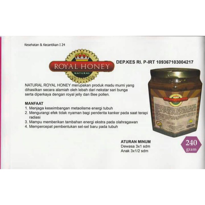 

NATURAL ROYAL HONEY - MADU UNTUK KEHAMILAN