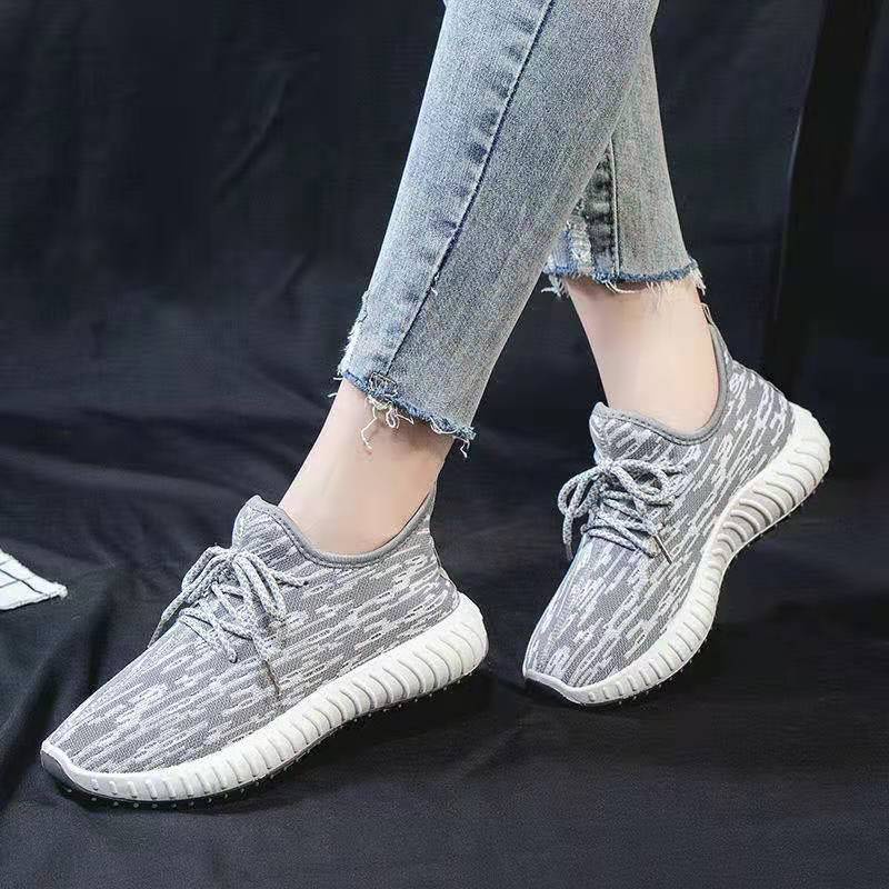 Gobra ♕ SEP007 (Tanpa Kotak) Sepatu Sneakers Wanita Simple Sporty Model Korea Fashion Olahraga Santai Karet Casual Sport Import