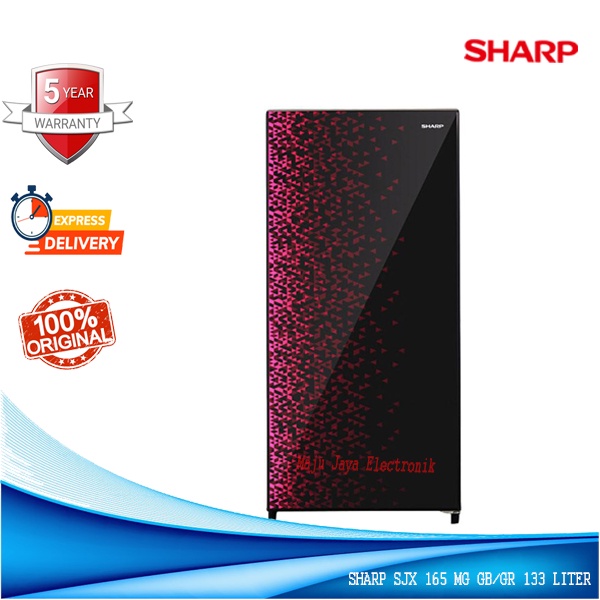 Kulkas 1 Pintu SHARP SJ 165 MG GB/GR 133 Liter SHINE Glossy Door Anti Gores Garansi 5 Tahun