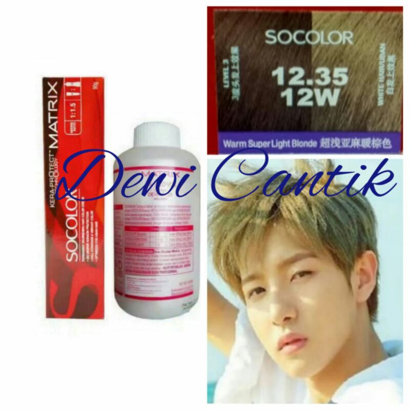 MATRIX SOCOLOR NO. 12.35 WARM SUPER LIGHT BLONDE DAN OXYDANT