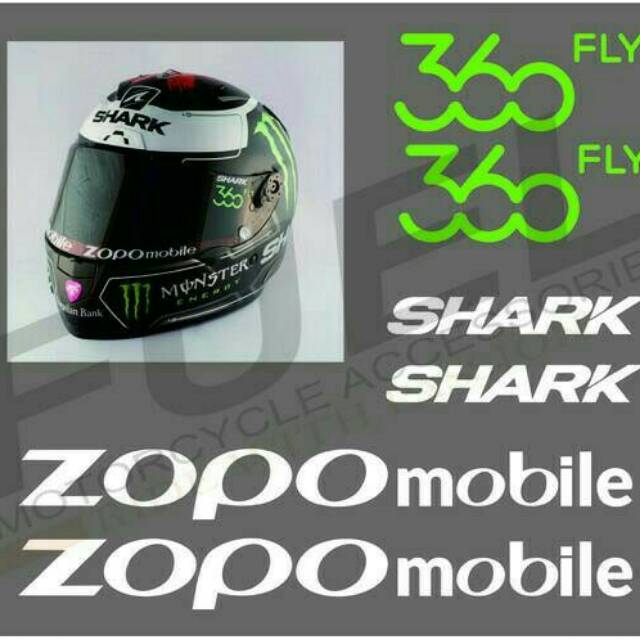 STICKER/STIKER VISOR HELM - JL99 JORGE LORENZO - SHARK HELMET