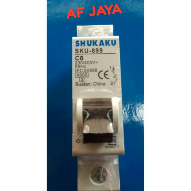 MCB 6 Ampere shukaku 1 Phase/ Mcb 6 A 1 Pase merk Shukaku
