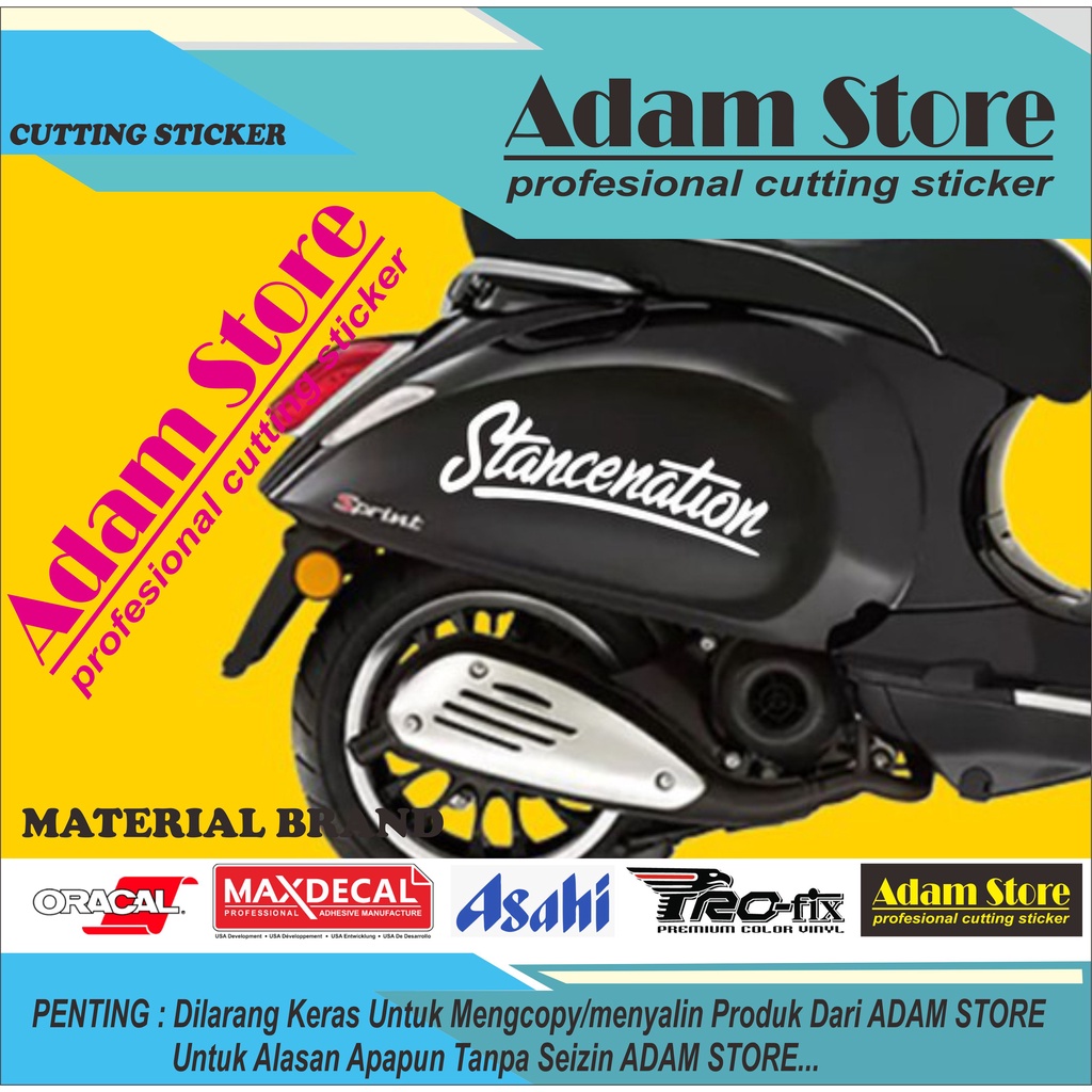 sticker STANCENATION stiker motor vespa matic stiker vespa piaggio