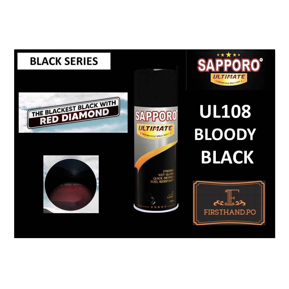 Sapporo Ultimate UL108 Bloody Black / Merah hitam / Cat semprot Sapporo spray 400 ml