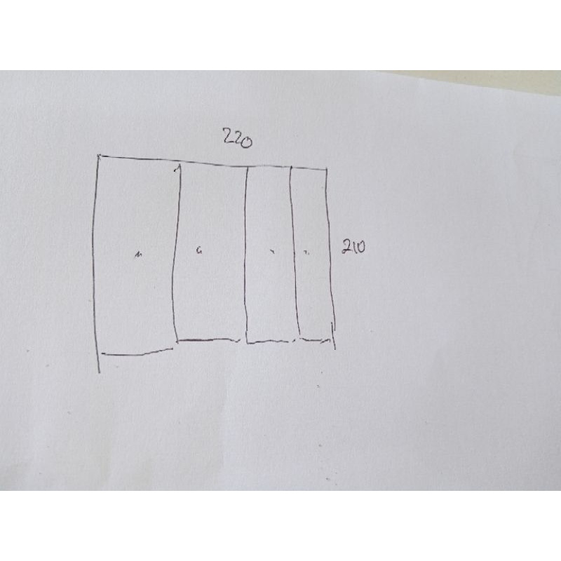 Pintu lipat aluminium 4 daun custom