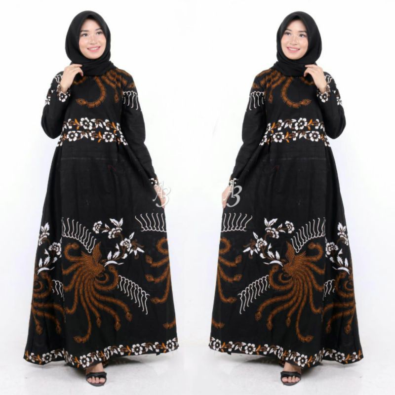 BATIK COUPLE KELUARGA sania ruffle ori ndoro jowi dnt motif AHY-Gamis Dewasa