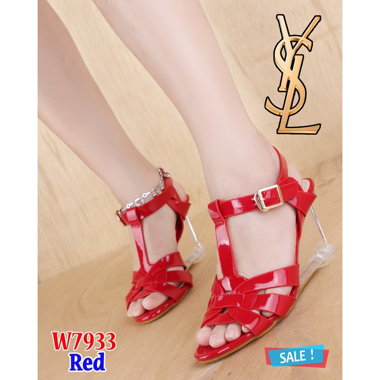 CK03 Wedges Shoes YSL W7933 / SEPATU WANITA SEPATU IMPOR SEPATU CEWEK SEPATU BATAM