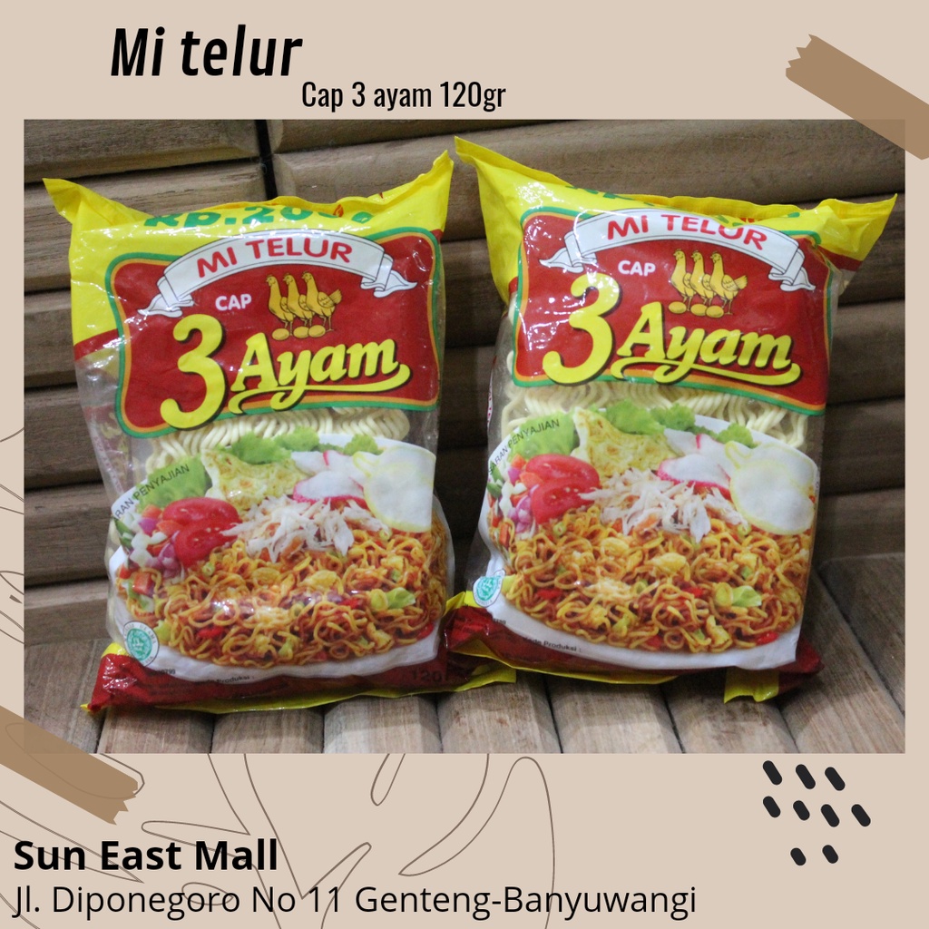 

MIE TELUR CAP 3 AYAM 120G