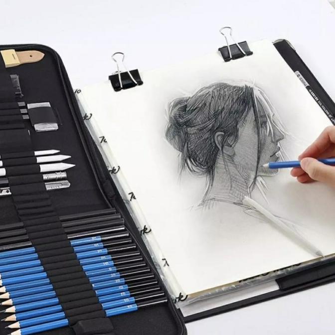 

H&B Drawing & Sketching Pencils 33 Set + Free Sketch Pad Terbaik Dikelasnya