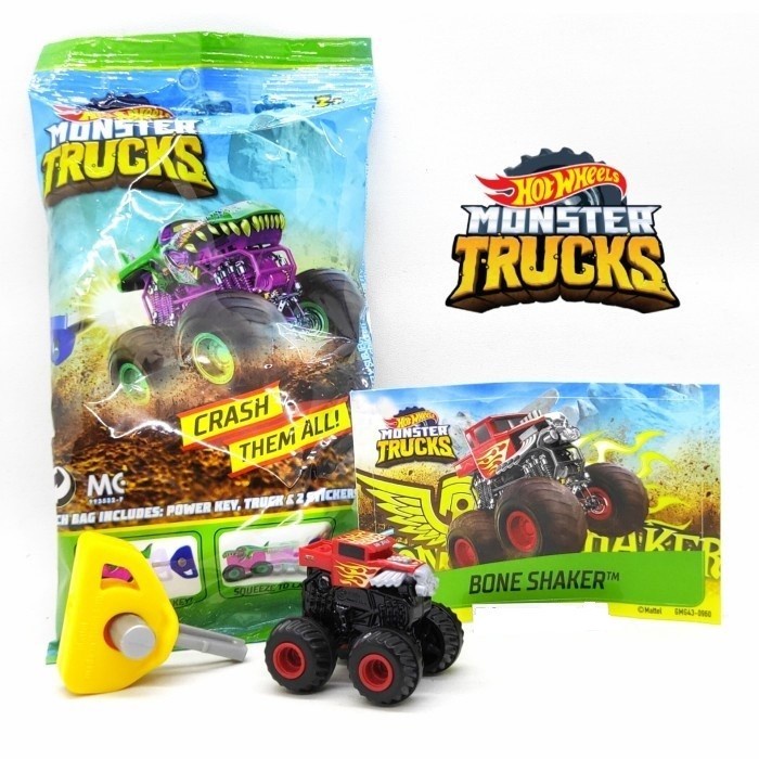 Monster Trucks MINI BLIND BAGS | SERIES A Diecast Hot Wheels Mobil Mainan Anak Jam HW Hotwheels | Zombie Wrex V8 Bomber Podium Crasher Test Subject All Beefed Up Hissy Fit Bone Shaker Shark Wreak Milk Monster Racing