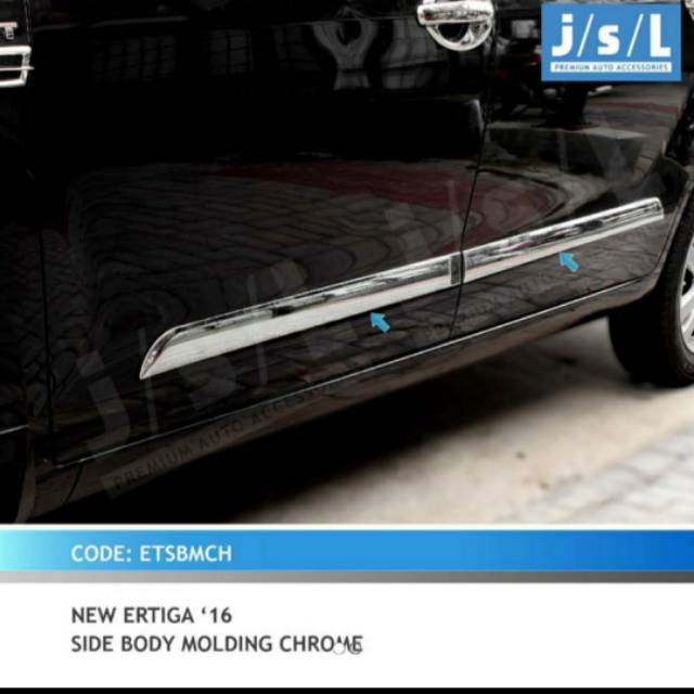List body samping Ertiga chrome/ side body molding chrome jsl
