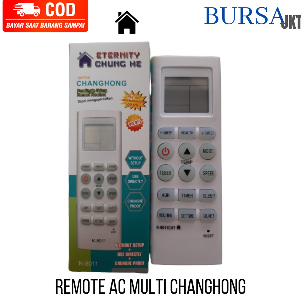 REMOTE REMOT AC CHANGHONG MULTI CHANGHONG CHINA K8011 TR CHUNGHE