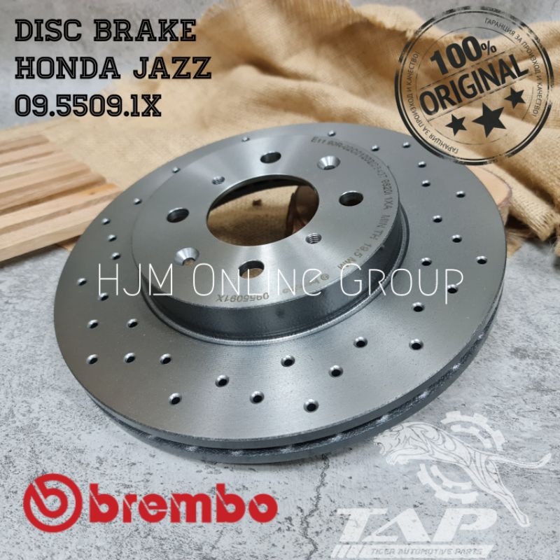 ROTOR DISC BRAKE FRONT XTRA JAZZ GE8 - PIRINGAN CAKRAM LUBANG BREMBO ORIGINAL