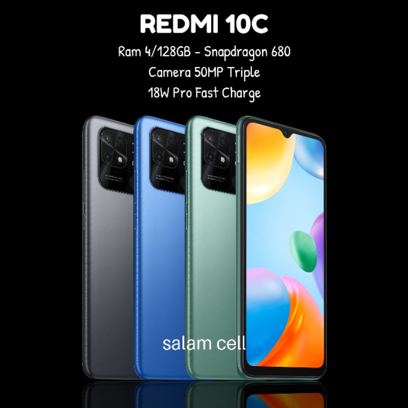 Redmi 10C Ram 4+2/128GB Snapdragon 680 Camera 50MP Original Garansi Resmi-2
