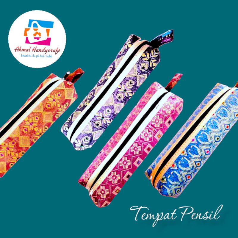 

tempat pensil songket