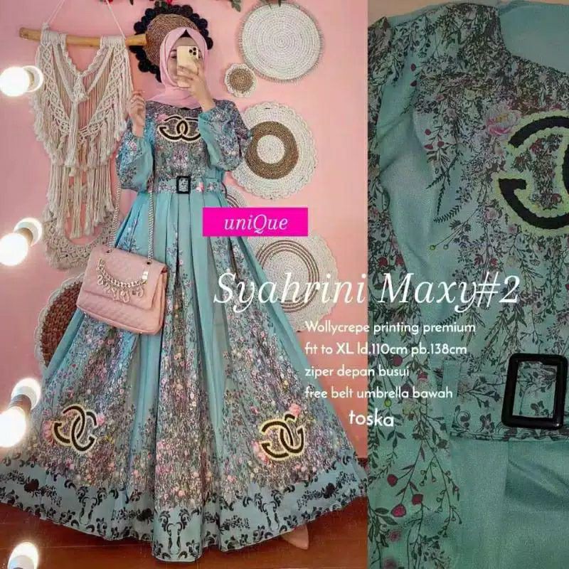 [COD] FLAZ SALE RANTING DRESS WARNA BIRU WARDAH BEST SELLER